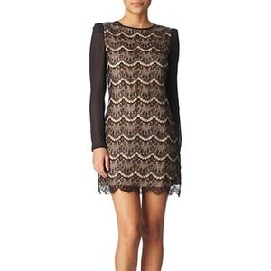 Ted Baker Chiffon LS Shift Dress (Sz 2/4)